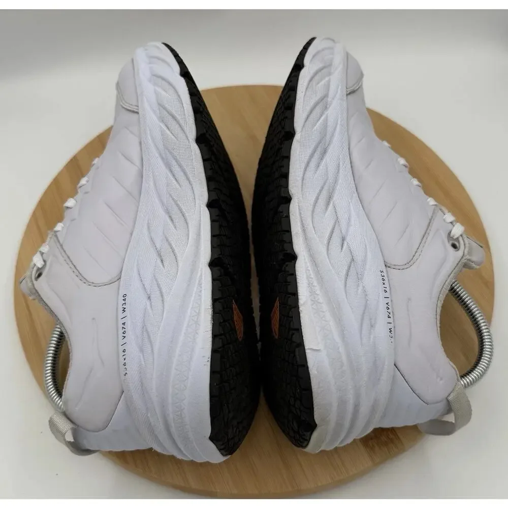 HOKA One One 1110521/WHT BONDI SR White Leather Women's Non-Slip Shoes Size 8